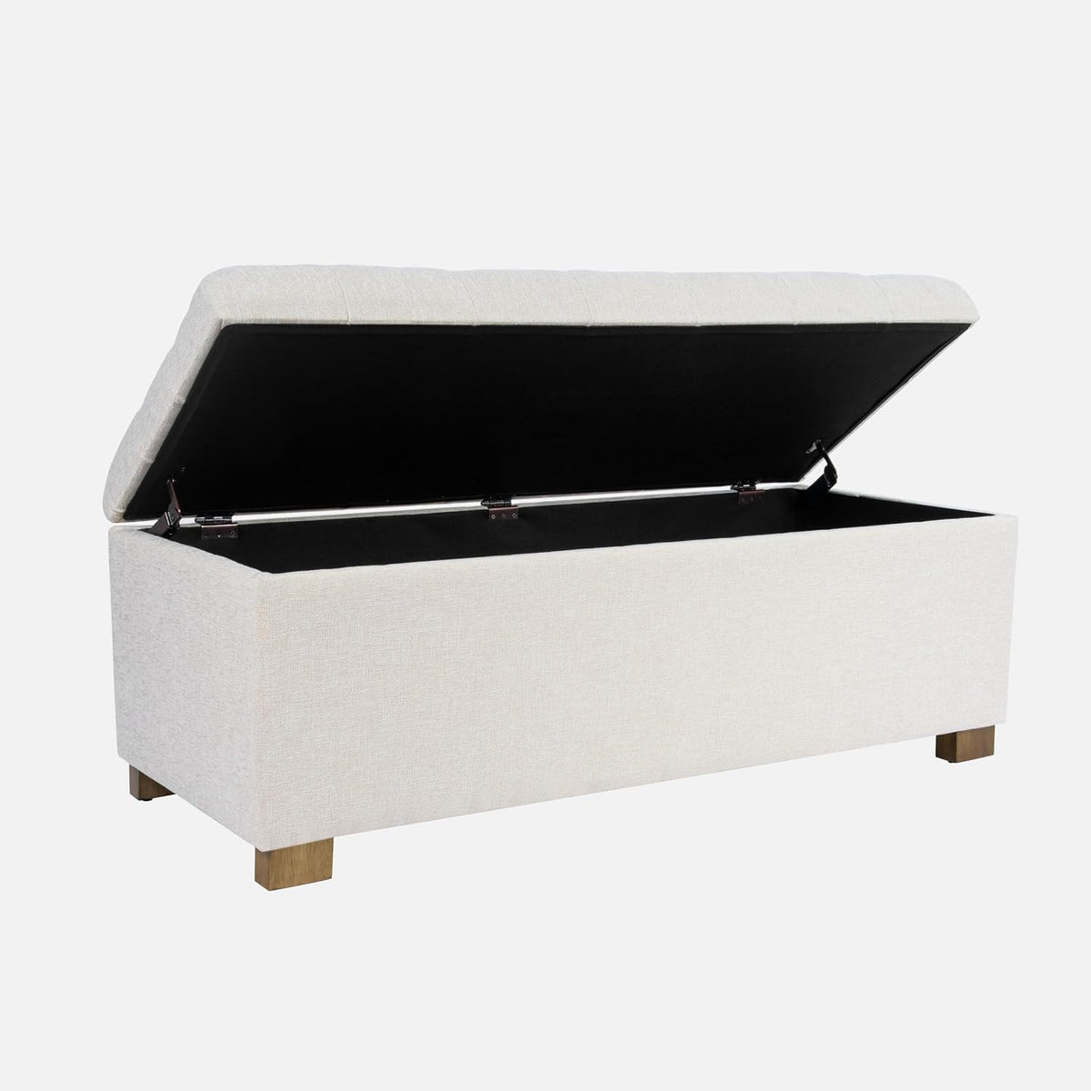 Spatial Order 46" Tufted Storage Bench - Cream