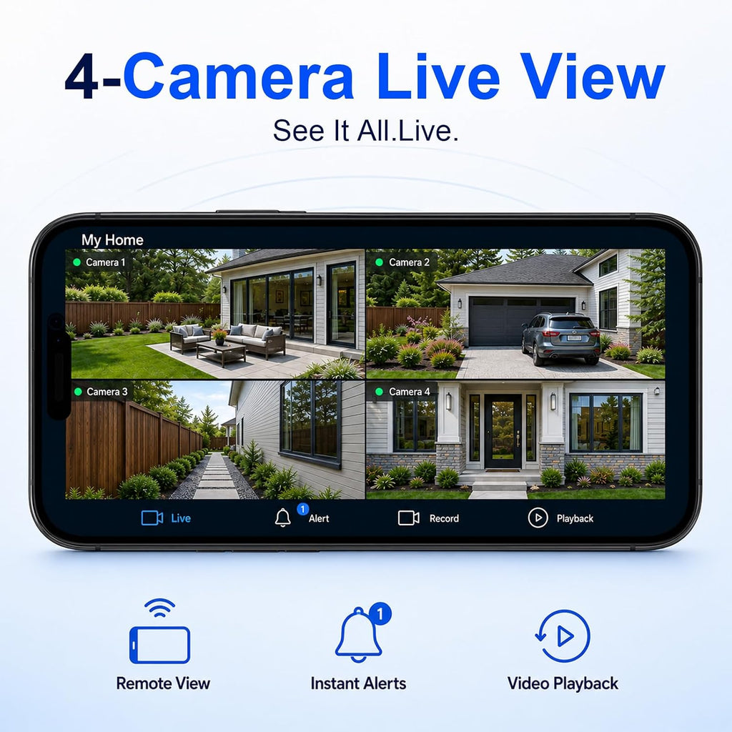 solar security cameras wireless outdoor, 2k wifi camera showing dimensions