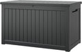 NUNU LAB 270 Gallon Large Resin Deck Box, Waterproof Outdoor Storage Box