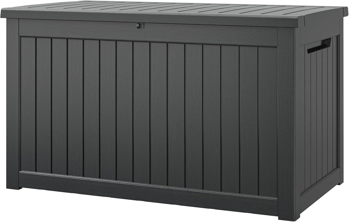 NUNU LAB 270 Gallon Large Resin Deck Box, Waterproof Outdoor Storage Box