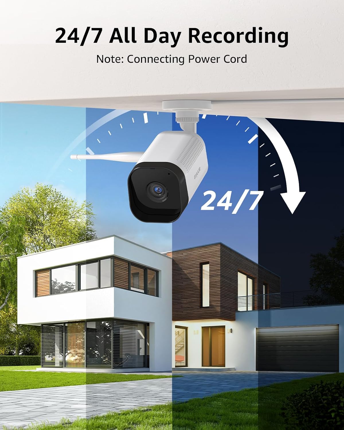 annke 2-pack 3mp bullet wireless security camera, add-on, package contents
