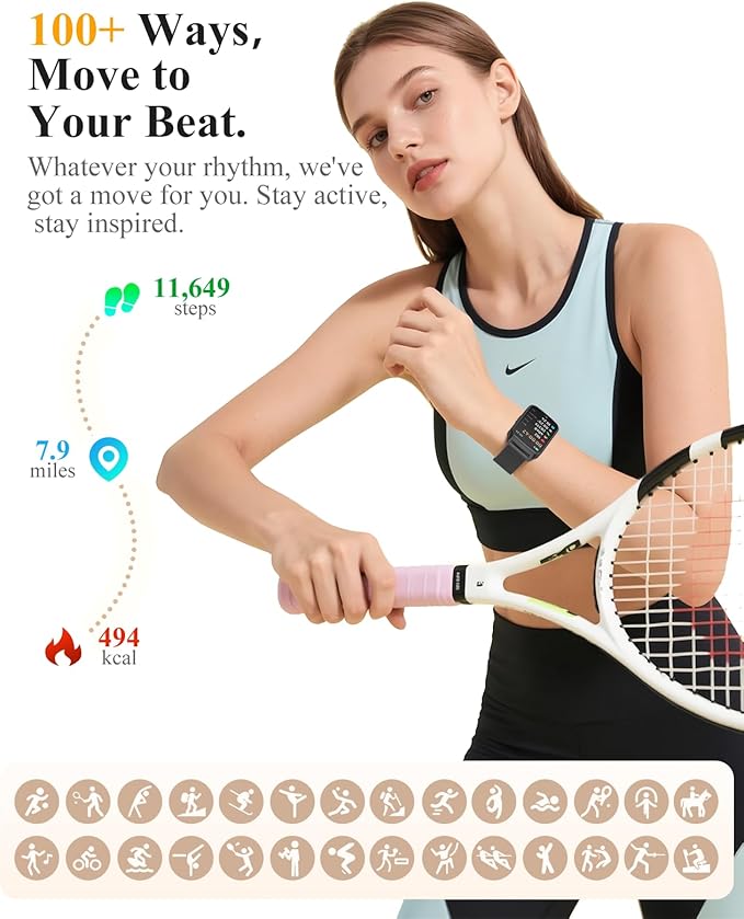 ChronArk Fitness Tracker Watch for Women Men, Step Counter Compatible