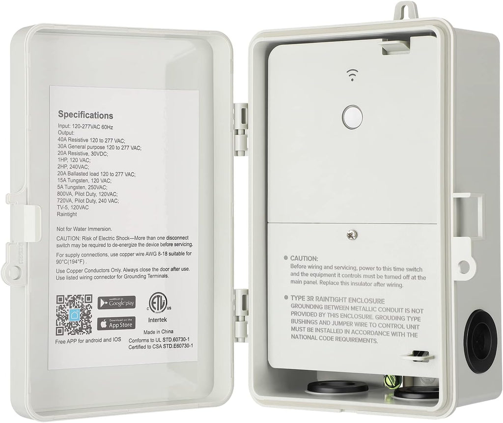 DEWENWILS Pool Timer, WiFi Timer Switch, Heavy Duty 40A 120-277 VAC 2HP