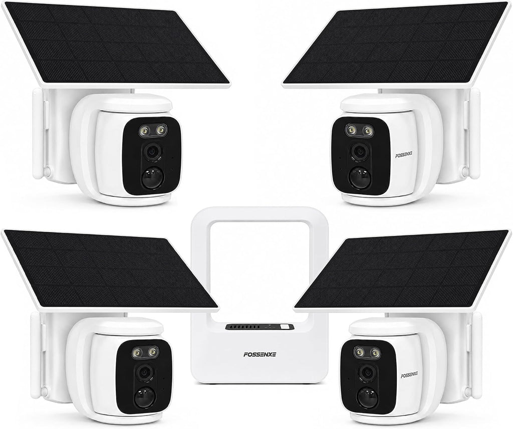 solar security cameras wireless outdoor, 2k wifi camera shown in use