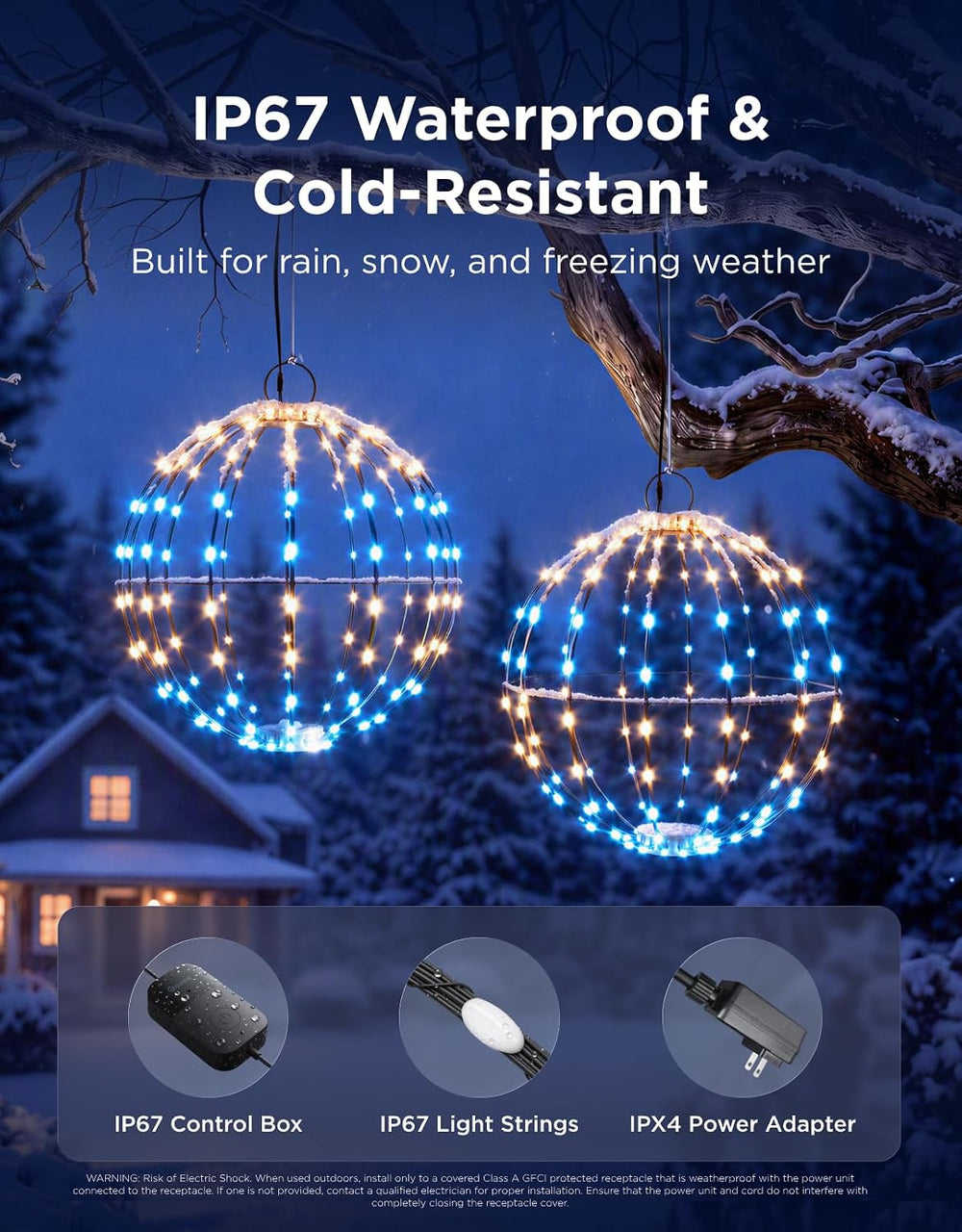 Govee Ball Lights, 12-Inch RGBIC Halloween Ball Lights, 2 Pack