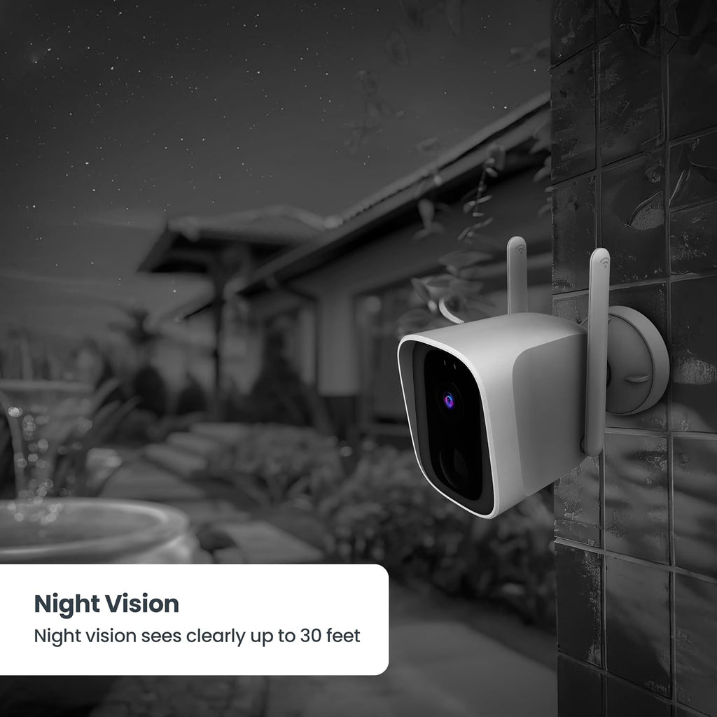 feit electric smart outdoor wireless security camera, 2k, package contents