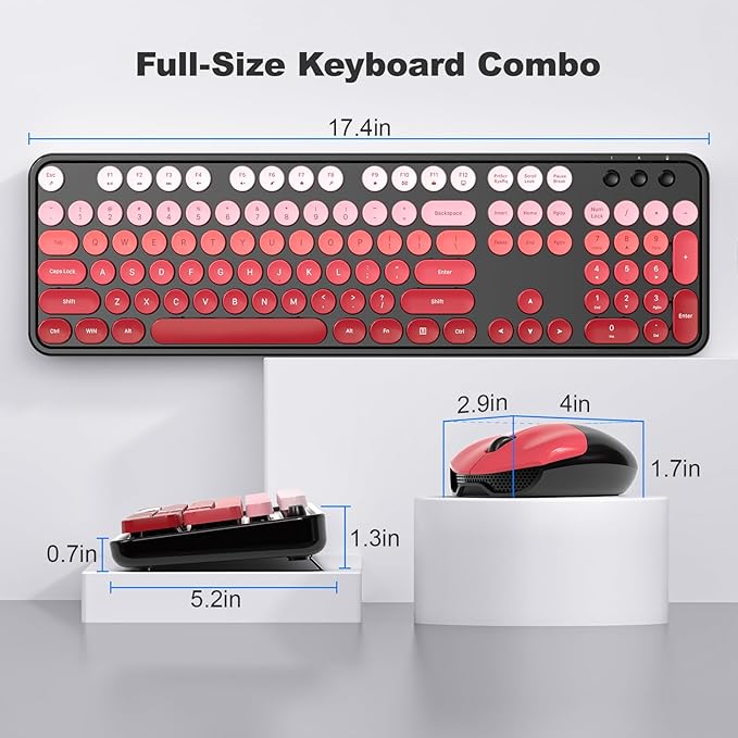 MOFII Wireless Keyboard and Mouse Combo, Full Size 2.4G Plug and Play