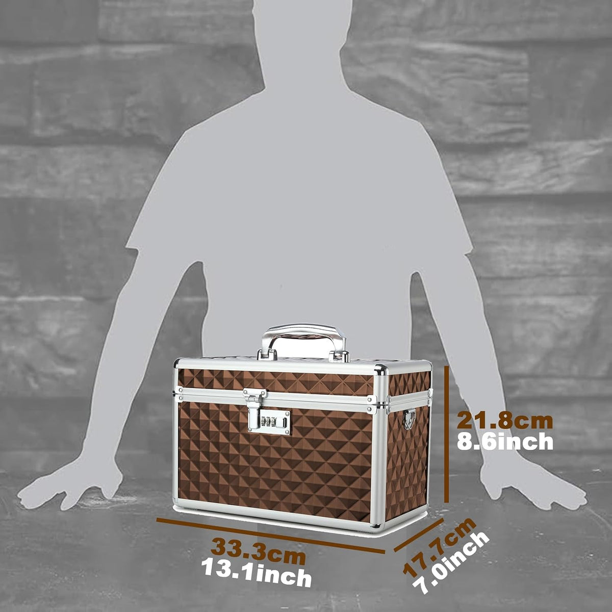 storage lock box with combination lock, lockable medicine shown in use