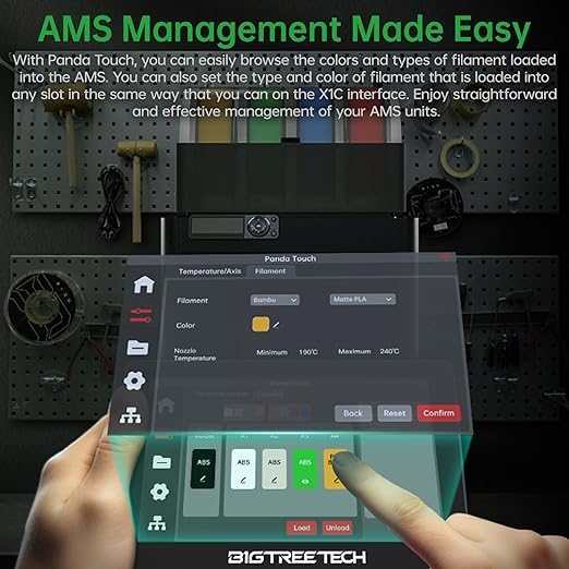 BIGTREETECH Panda Touch for Bambu-Lab P1S, A1 Mini 3D Printers, Support Multi
