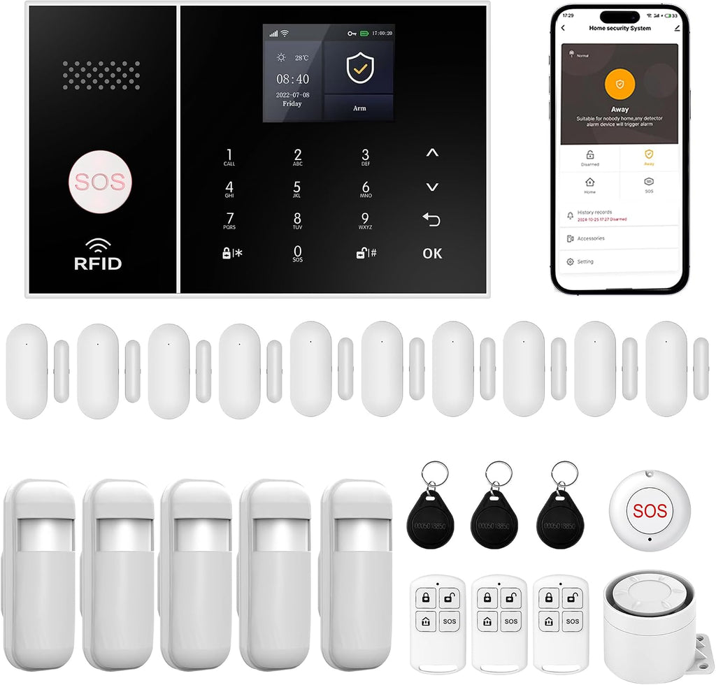 XUK Wireless 4G/GSM/Wi-Fi Security System (24-Piece)