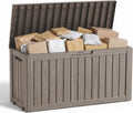 Vixzen 130 Gal Package Delivery Box Lockable Outdoor Storage Boxes Grey