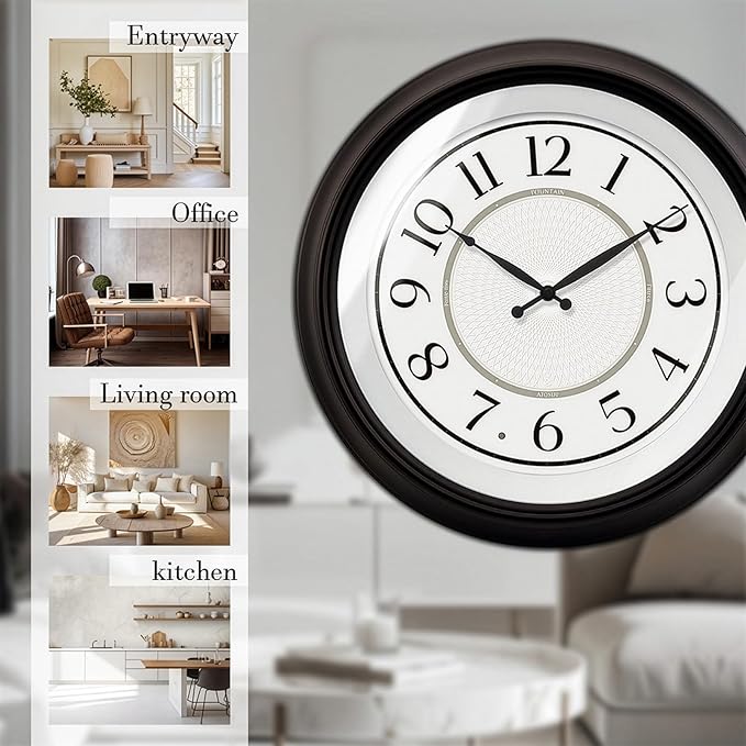FOUNTAIN DESIGNS Galaxy 18 Inch Luminous Atomic Wall Clock