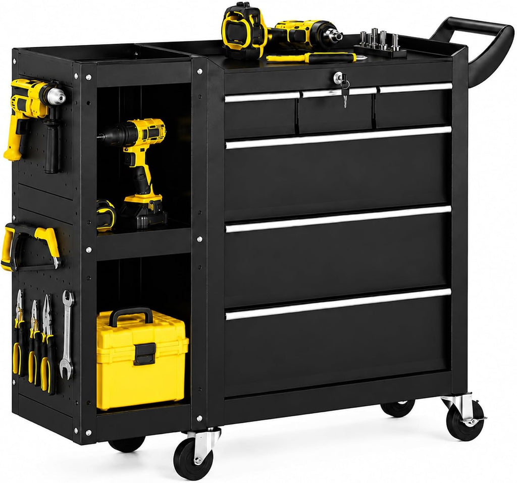 LDHTHOPI Rolling Tool Chest, 6-Drawers Assembled Tool Box,