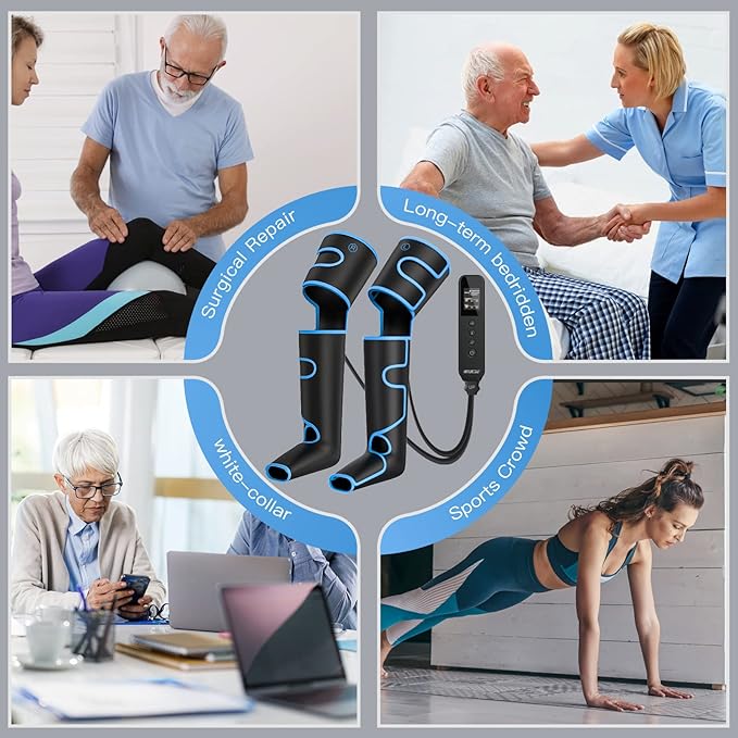 CINCOM Leg Massager with Heat and Compression, Air Compression Leg Massager