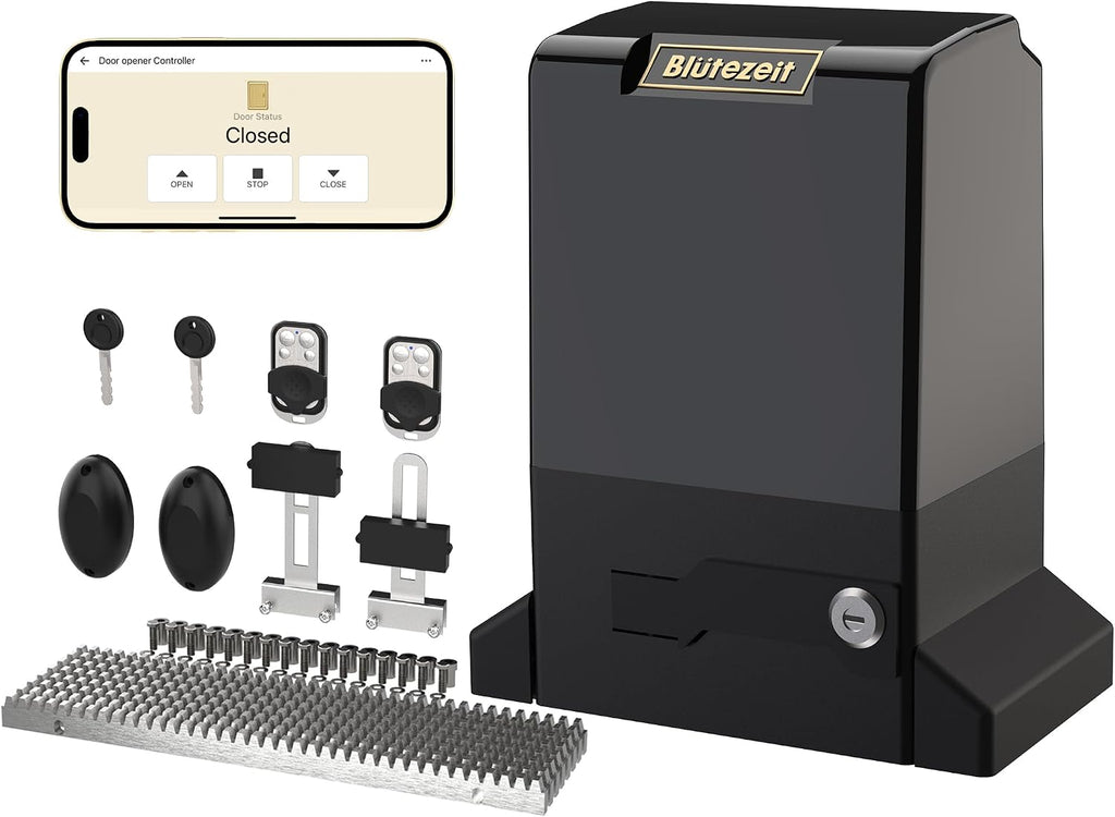Blütezeit 6300lb WiFi Sliding Gate Opener App Control, Extra Heavy Duty