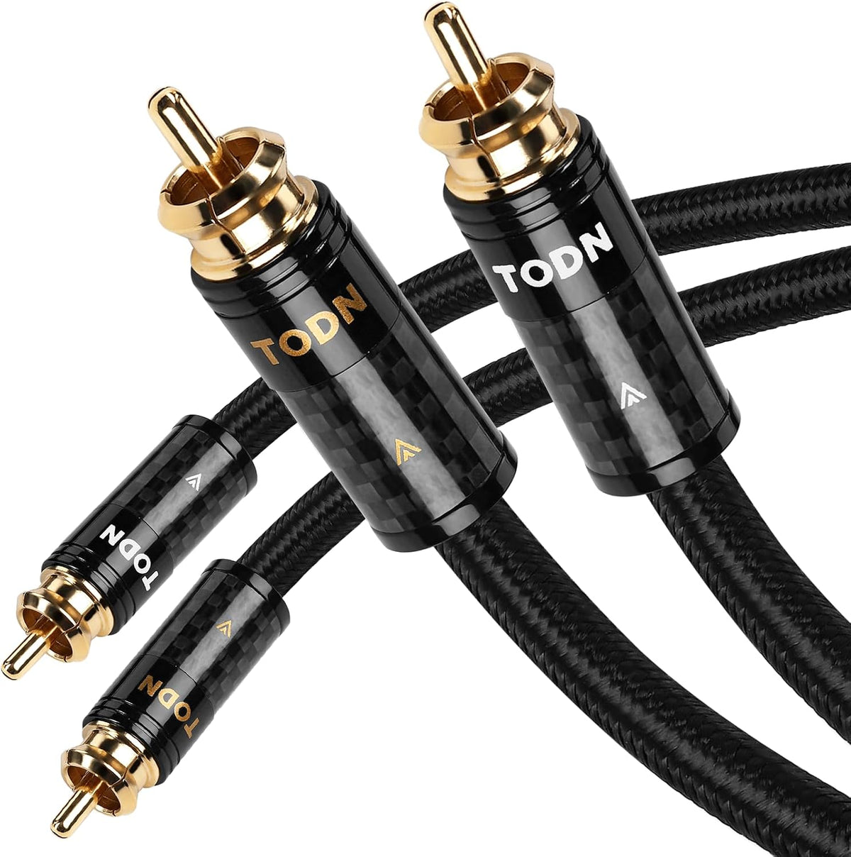 TODN HiFi RCA Cables Audiophile RCA to RCA Male Silver-Plated-OCC Core Shielded