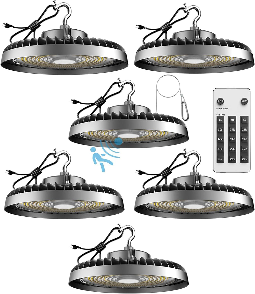 Lightdot Smart LED High Bay Light 300W 45000lm Commercial Bay Lighting 5000K (6Pack)