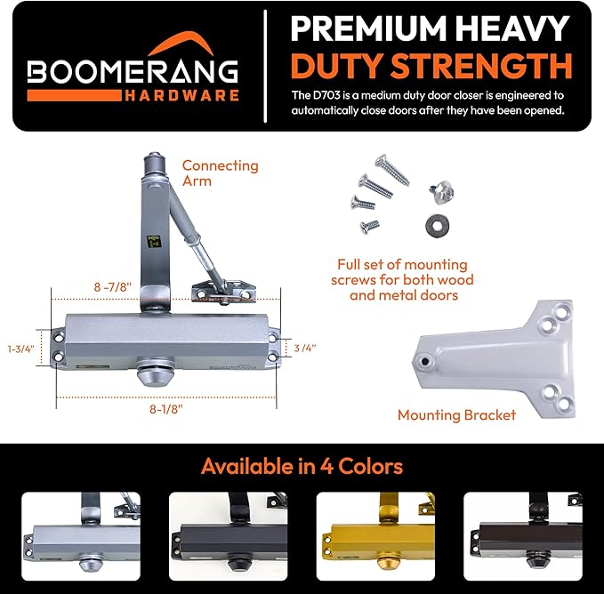 Boomerang Medium Duty Automatic Commercial Door Closer