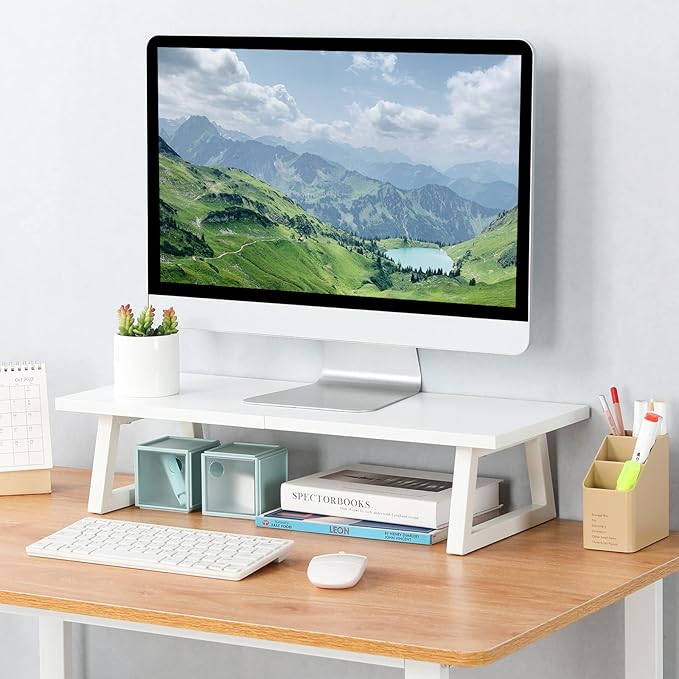 TEAMIX 24 inch Monitor Stand Riser, Printer Stand Riser