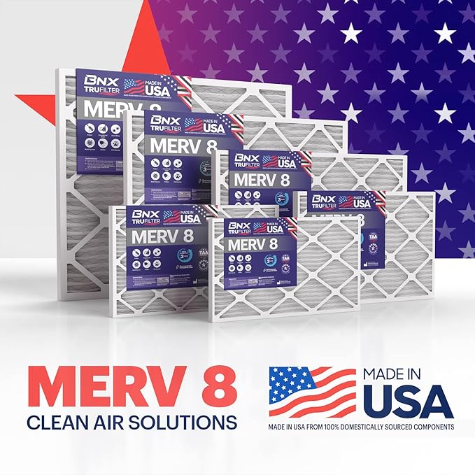 BNX TruFilter 20x20x1 Air Filter MERV 8 (6-Pack)