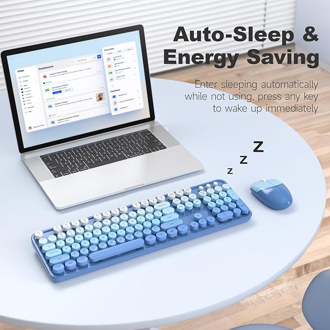 MOFII Wireless Keyboard and Mouse Combo, Full Size 2.4G Plug and Play