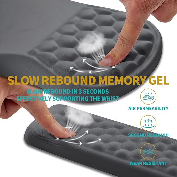 Hokafenle 2 in 1 Ergonomic Mouse Pad Wrist Support & Wrist Rest