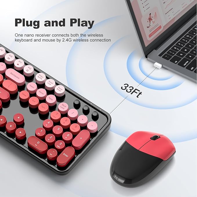 MOFII Wireless Keyboard and Mouse Combo, Full Size 2.4G Plug and Play