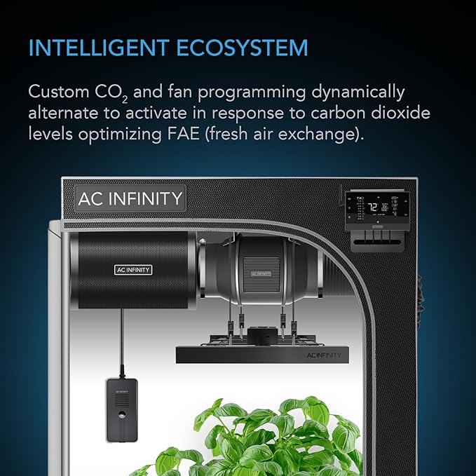 AC Infinity CO2 + Light Sensor, Exclusively Assists Controller AI+ Dynamically