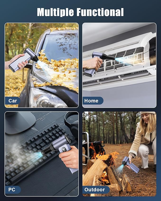 Compressed Air Duster with150, 000RPM Brushless Motor, 8000mAh Battery