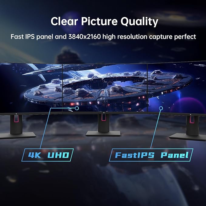 KTC 27 Inch 4K Gaming Monitor, UHD 160Hz/144Hz 1ms Fast IPS Monitor,