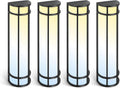 ASD 24" LED Outdoor Wall Light 4 Pack | Half Cylinder 3CCT, Porch | Black