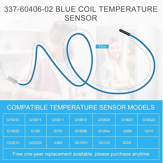 Blue Coil Temperature Sensor 334-60406-02 337-60406-02 Green Cabinet