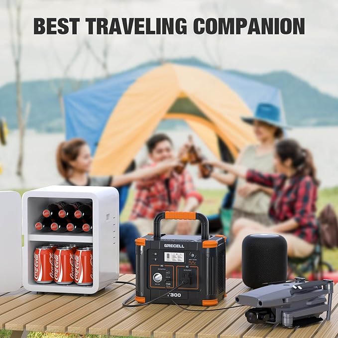 Portable Power Station 300W, GRECELL 230.88Wh Solar Generator