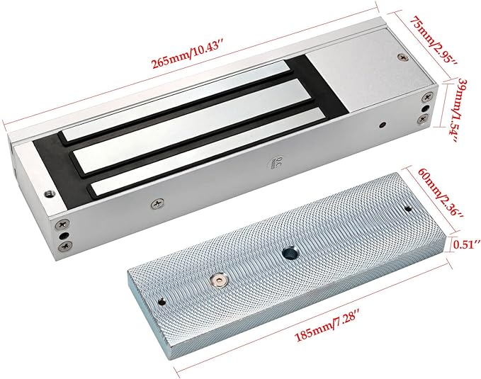 Electromagnetic Lock with Z and L Bracket 1200LBS 500KG Holding Force Electric