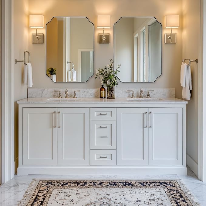 ANDY STAR Chrome Bathroom Mirror, 22x30 Inch Polished Chrome Rectangle Mirror