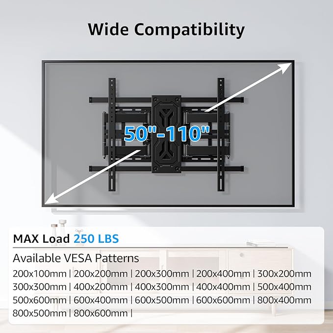 MOUNTUP Heavy Duty Full Motion TV Wall Mount