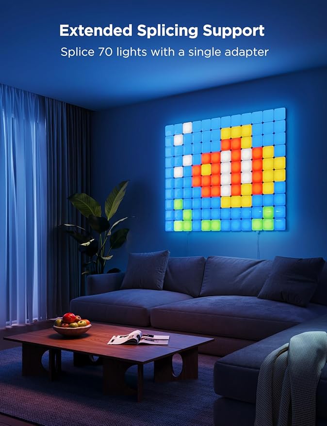 Govee Mini Panel Lights, RGBIC Wall Lights, Smart LED Wall Panels, Works