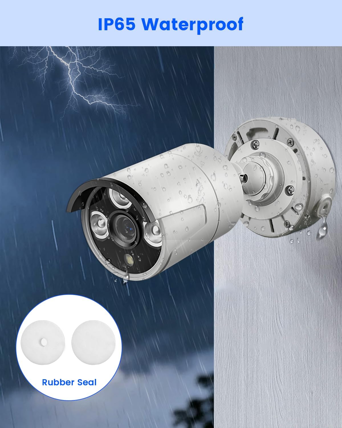 metal universal security camera junction box, cable management, front angle view