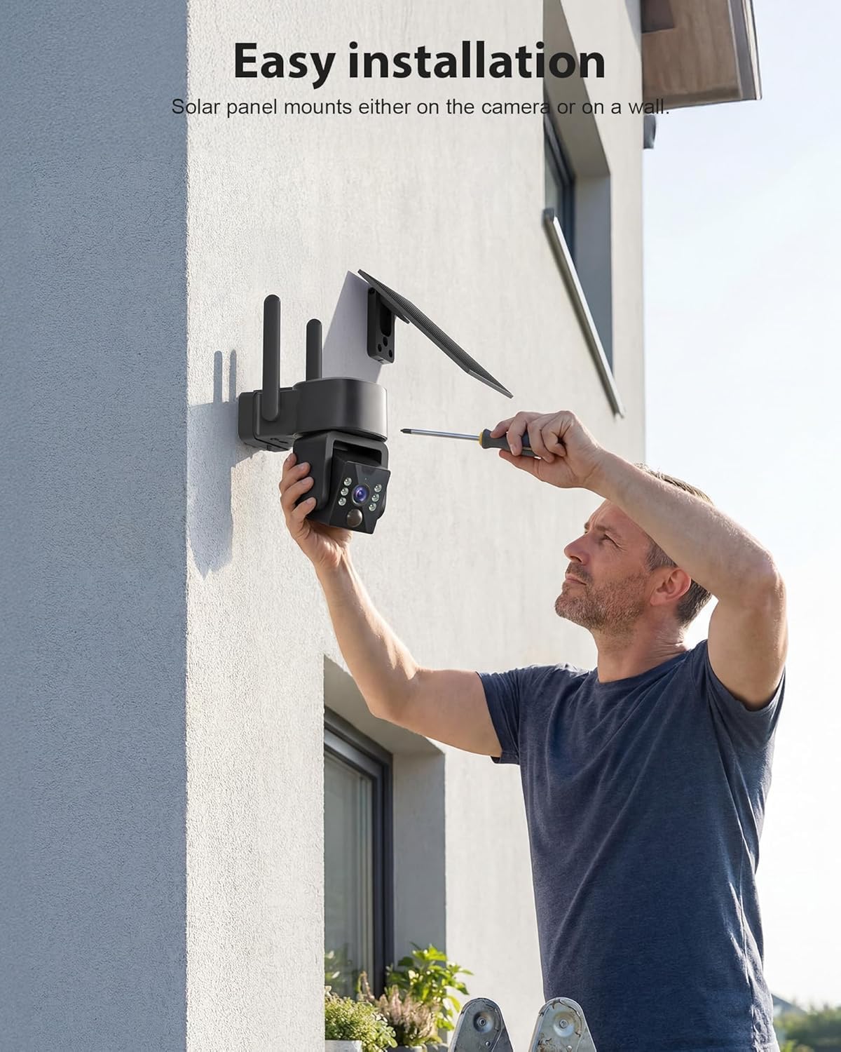 5g & 2.4g wi-fi outdoor camera wireless,solar security, view 9