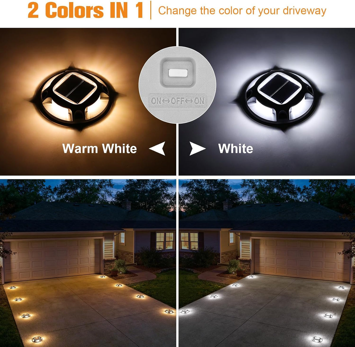 volisun solar driveway marker lights dock marine led shown in use