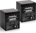 Miady 12V 5Ah Rechargeable Sealed Lead Acid Battery (2 Packs)