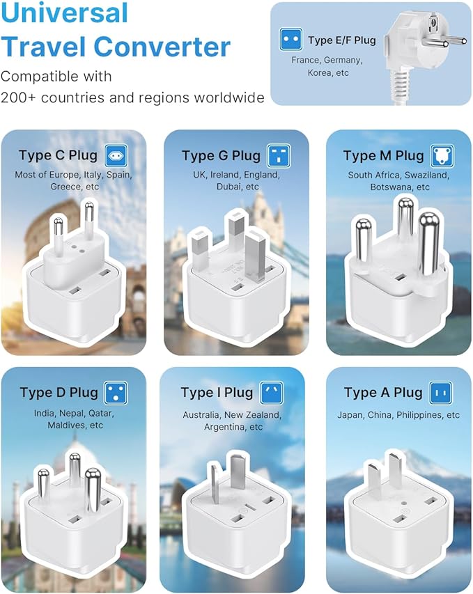 220V to 110V Voltage Converter, VINTAR 2000W Universal Travel Adapter Voltage