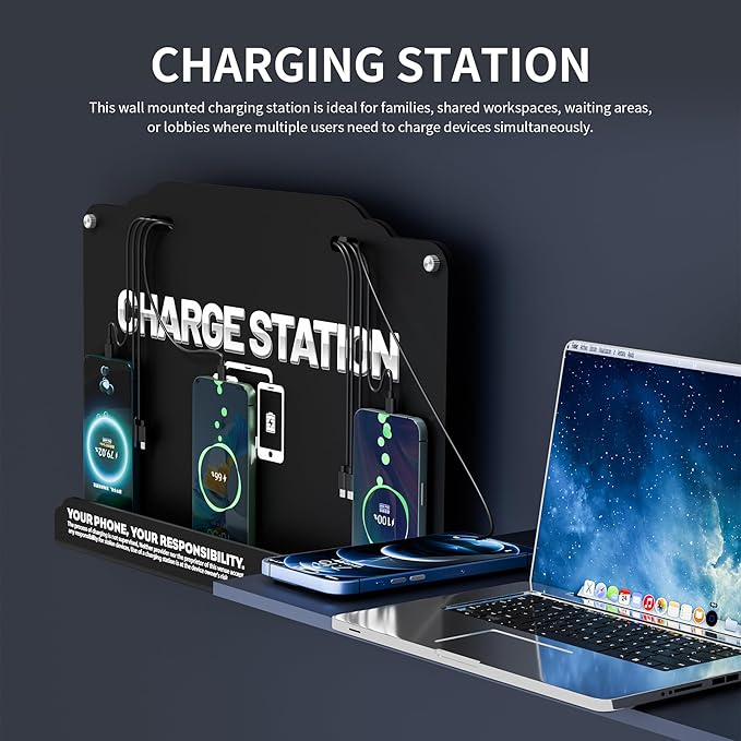 Wall Mounted 8 Port Charging Station