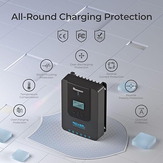 Renogy Solar Charge Controller Rover 20A 12V24V Auto DC Input MPPT Charge