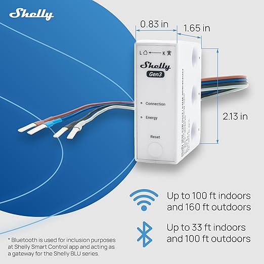 Shelly 3EM-63W Gen3 | Wi-Fi Operated Smart 3-Phase Energy Meter | Home