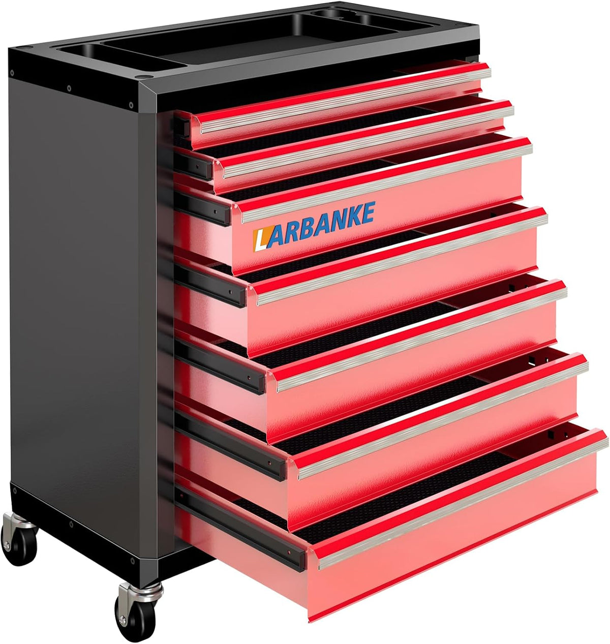 LARBANKE 7-Drawer Rolling Tool Chest with Wheels&Lock,Special Link Buckle