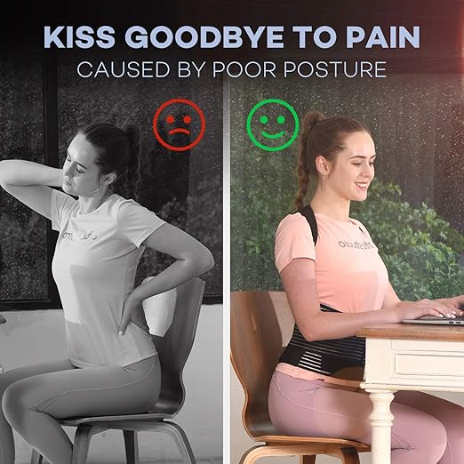 SICHEER Posture Corrector for Women and Men Back Brace Straightener Shoulder