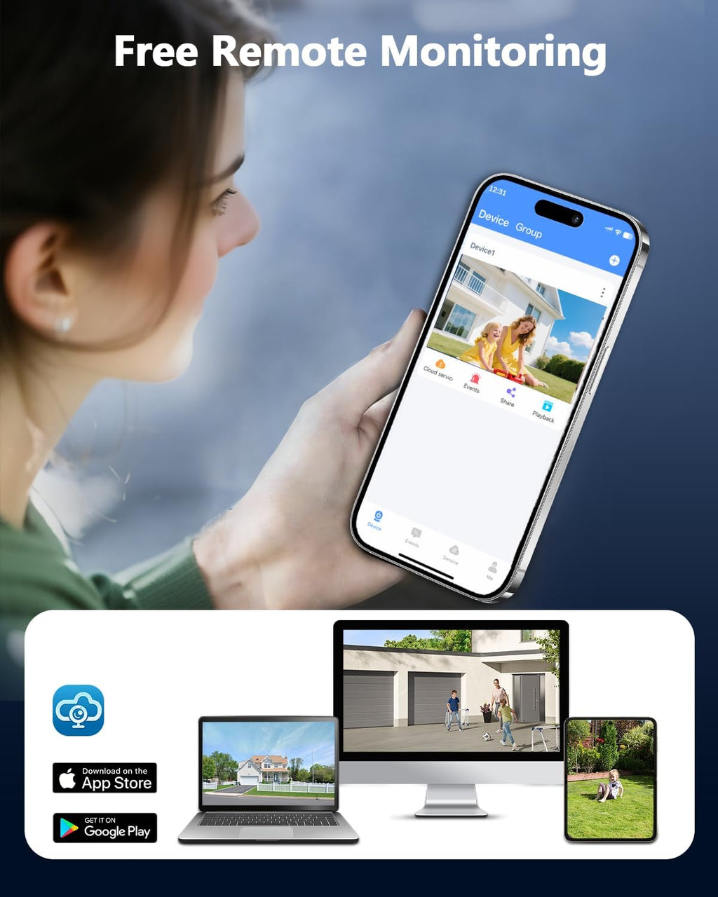 5mp wired poe security camera system for home, view 10