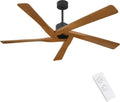 WINGBO 64" ABS DC Ceiling Fan No Light, 5 Blade ABS Plastic Ceiling Fan