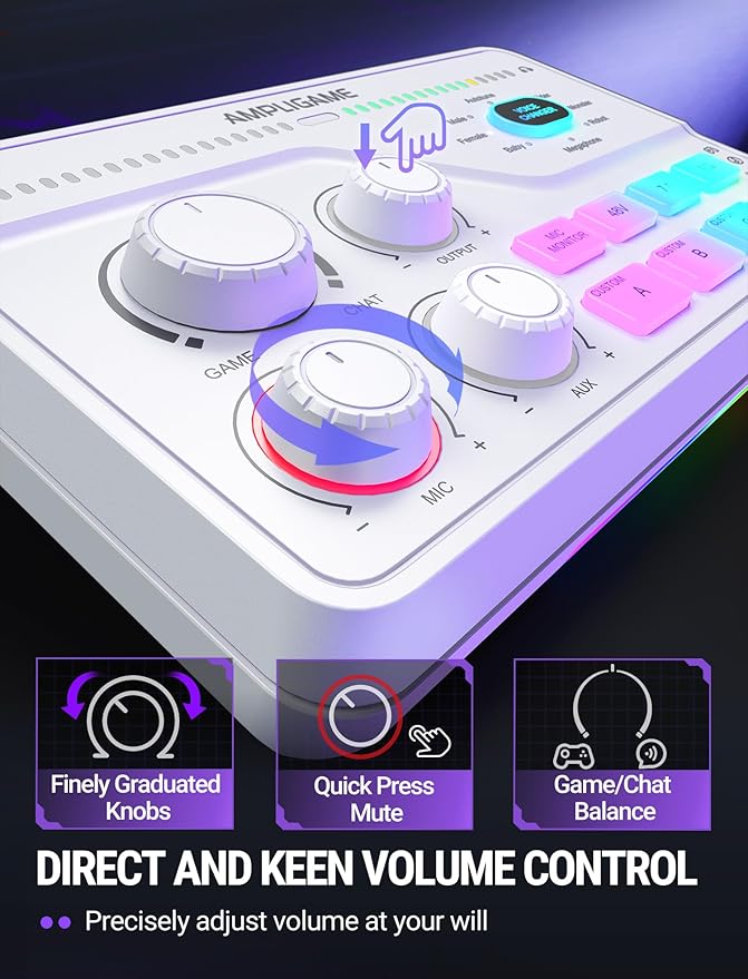 FIFINE Audio Mixer for Gaming